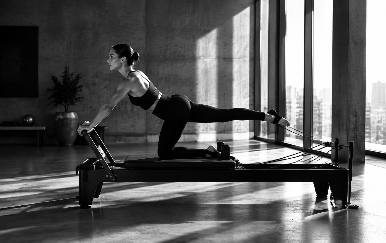 Black and white Fitness scene from THE LIST
